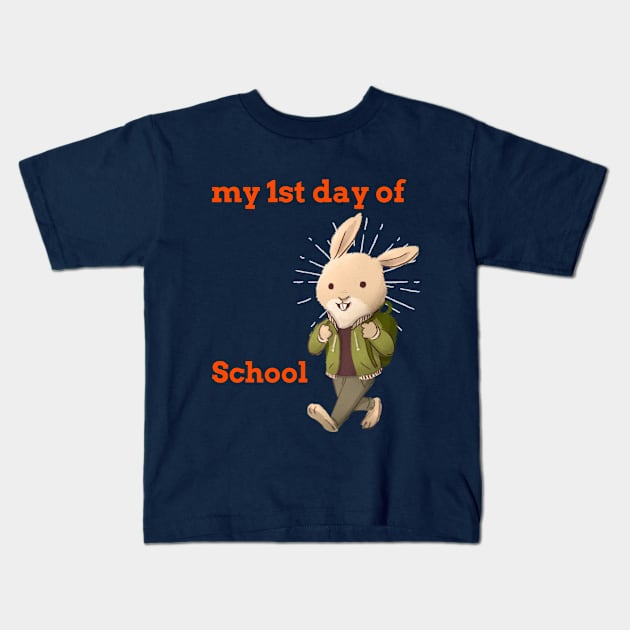 my 1st day at school Kids T-Shirt by Zipora